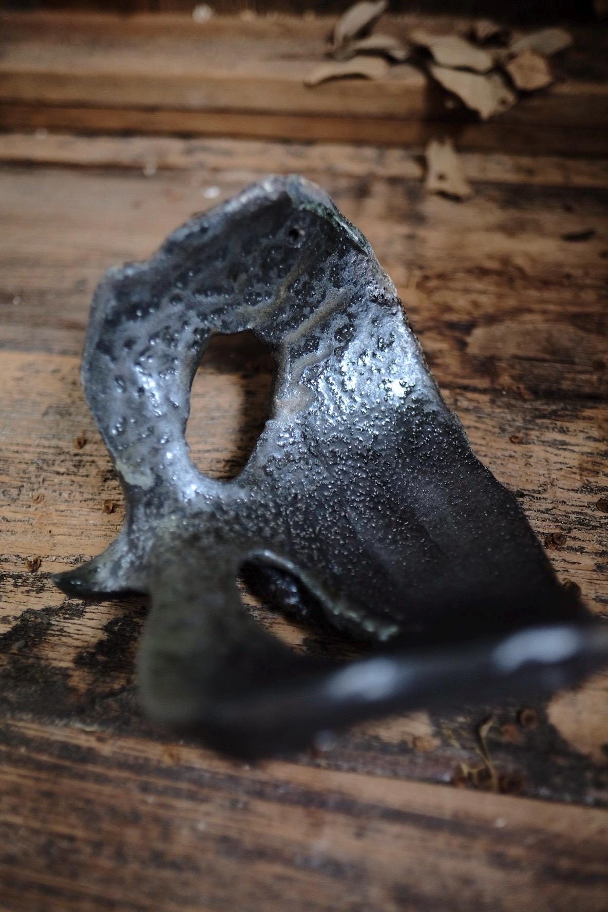 Woodfired Ceramic Bird Mask - Ocean Seaweed