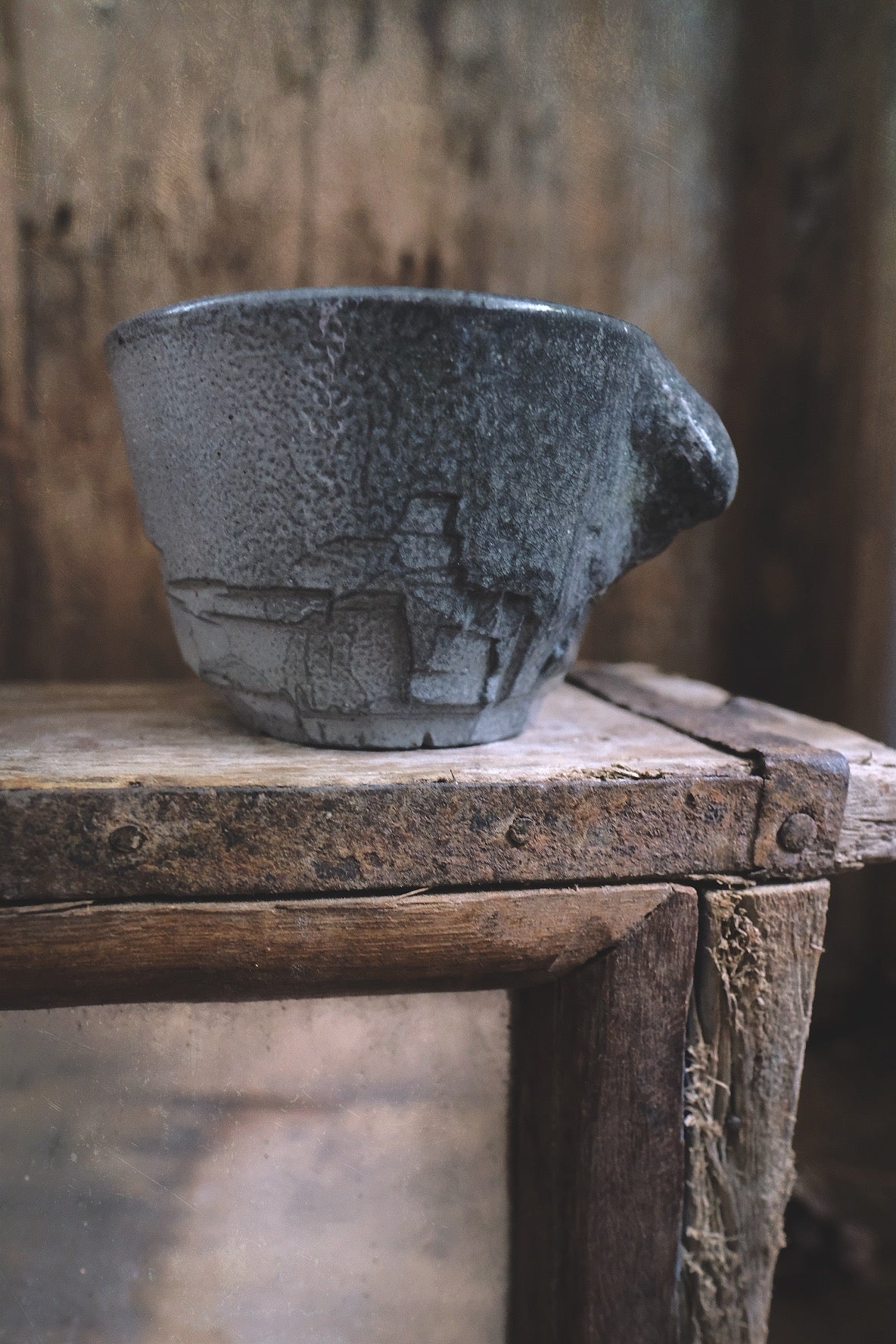 Gray Skull Tea Cup