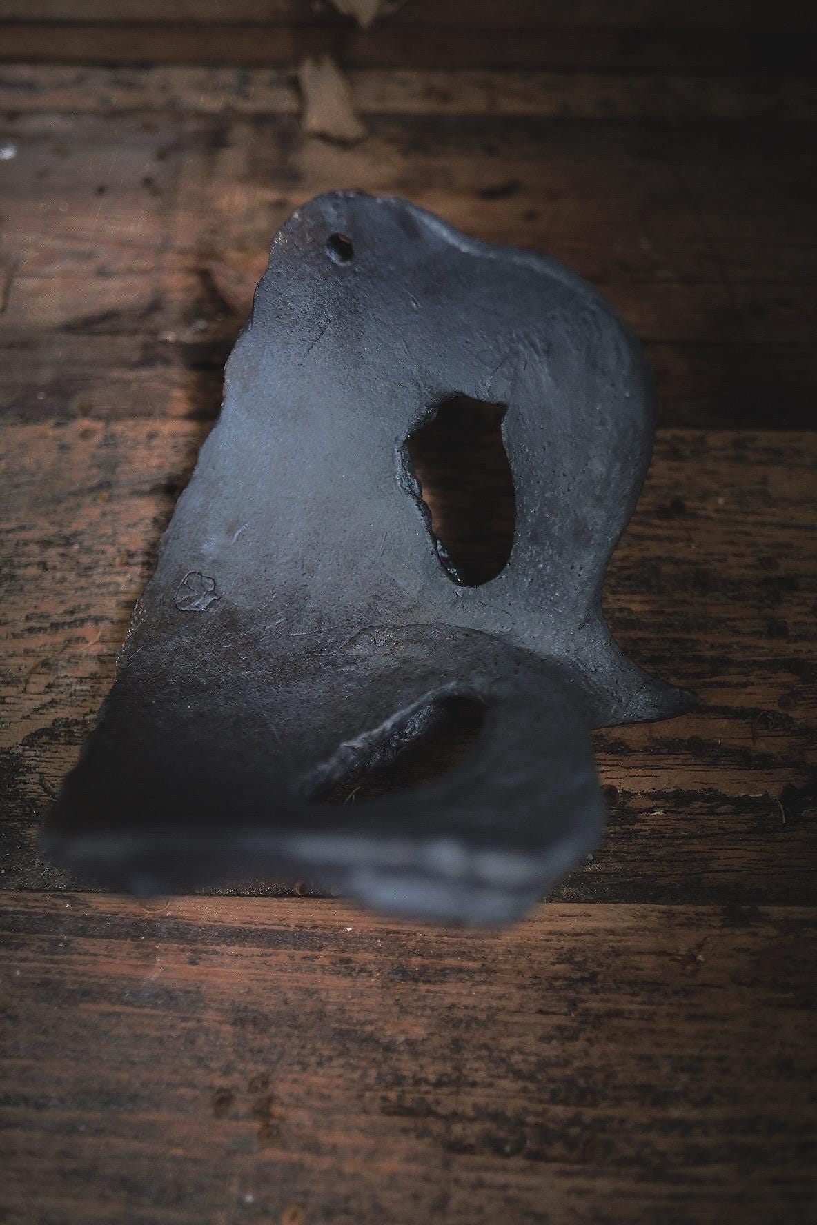 Woodfired Ceramic Bird Mask - IRON