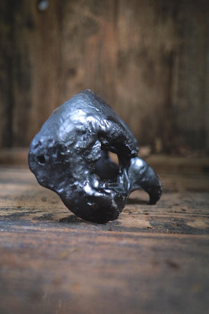 Woodfired Ceramic Bird Mask -  Volcanic Ash