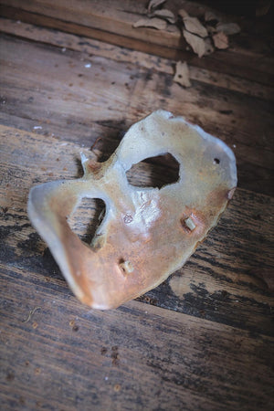 Woodfired Ceramic Bird Mask - SAND DUNE