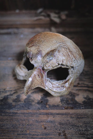 Woodfired Ceramic Bird Mask - SAND DUNE