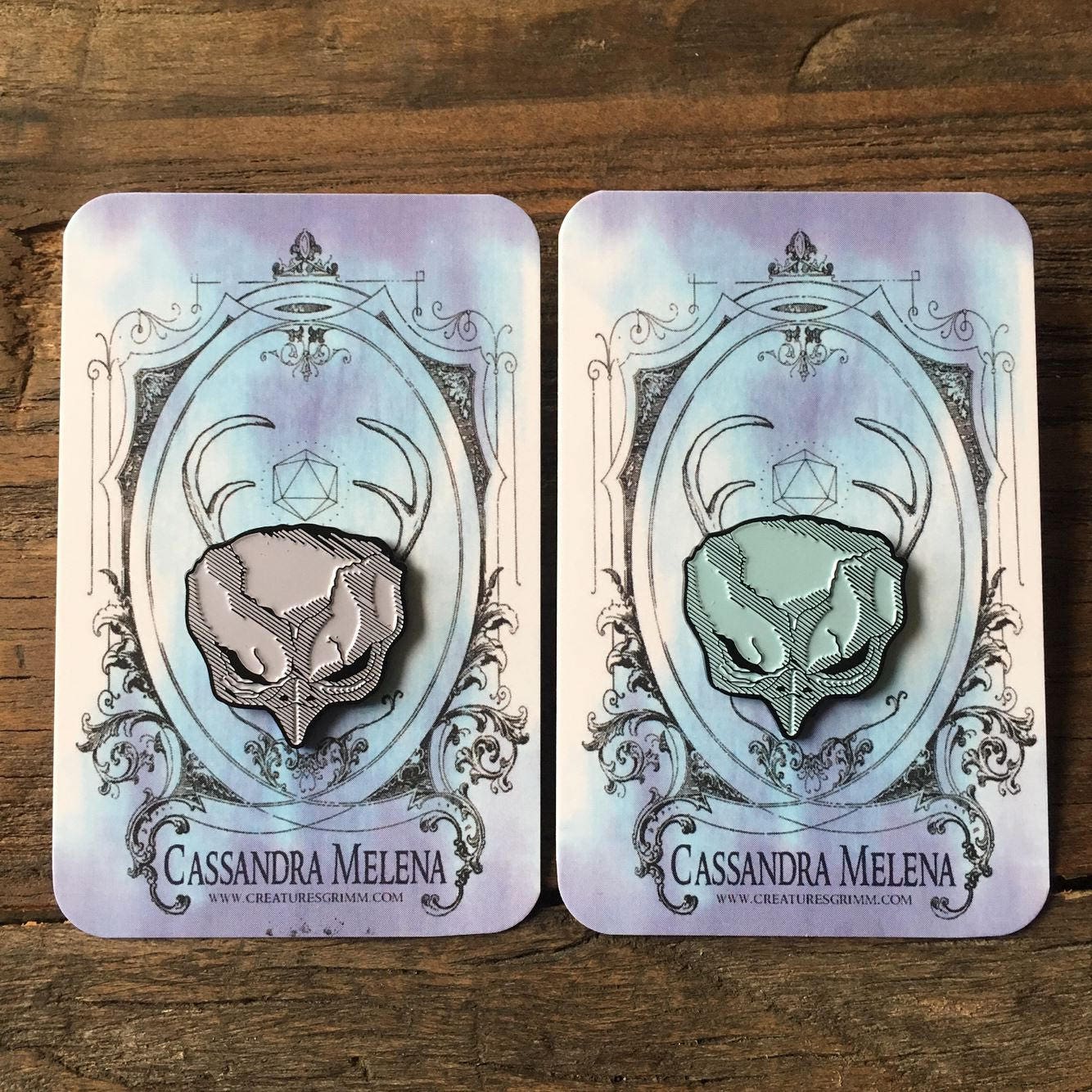 Bird Skull Mask Enamel Pin