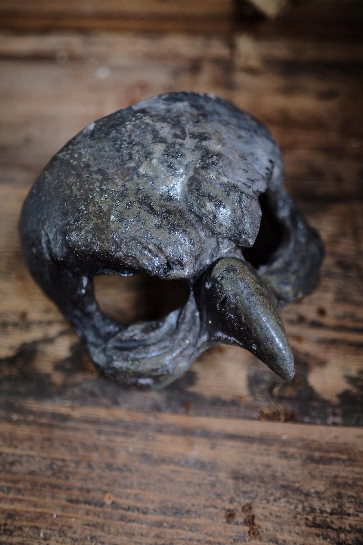 Woodfired Ceramic Bird Mask -  Ocean Seaweed