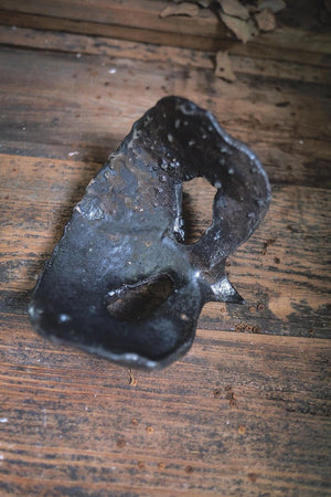 Woodfired Ceramic Bird Mask -  Volcanic Ash