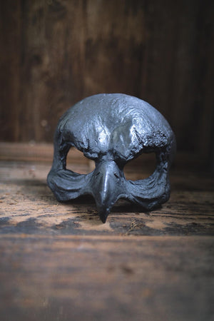 Woodfired Ceramic Bird Mask - IRON