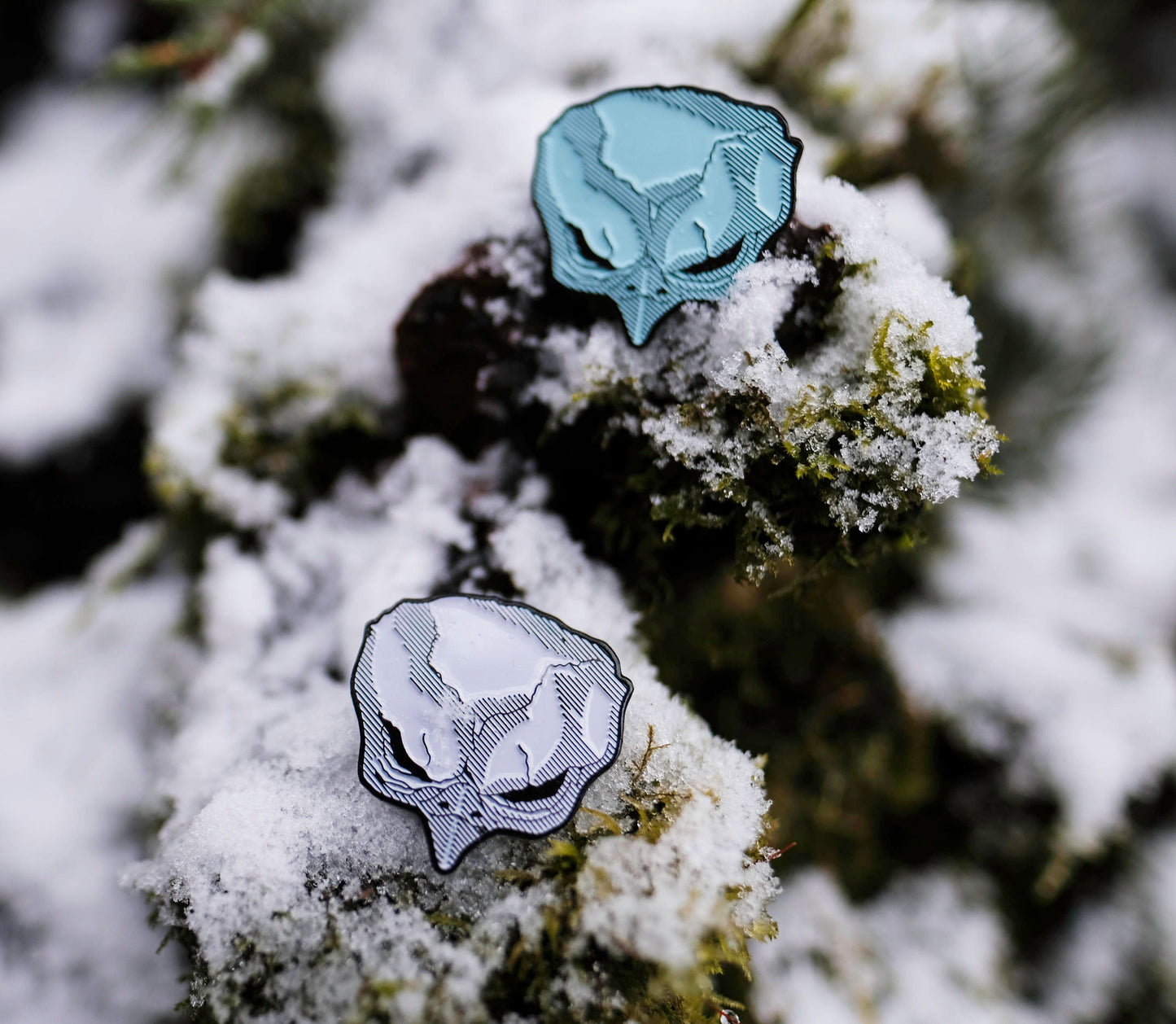 Bird Skull Mask Enamel Pin