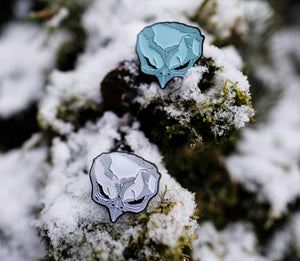 Bird Skull Mask Enamel Pin