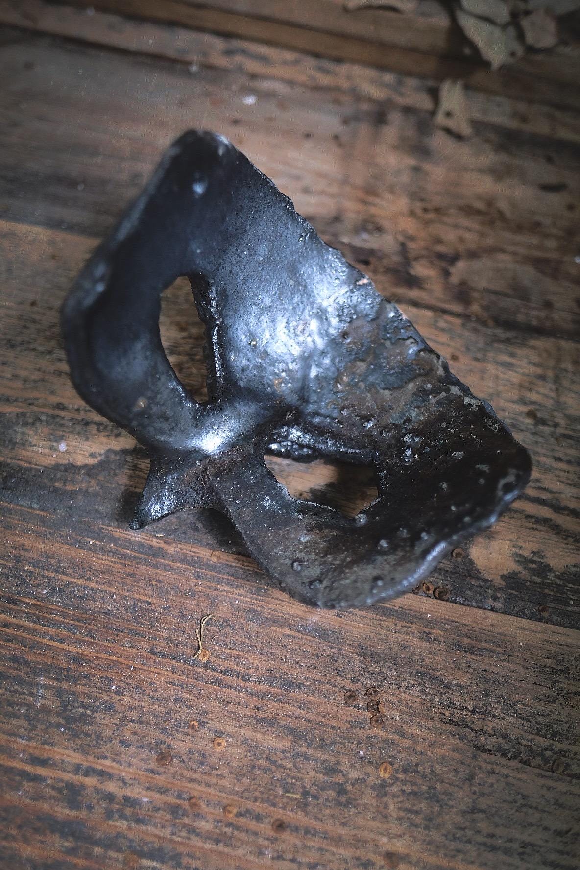 Woodfired Ceramic Bird Mask -  Volcanic Ash