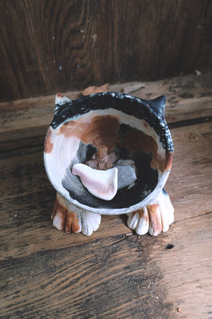 Cat Poddling Sculpture I