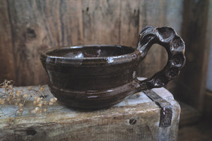 Carved Handle Mug
