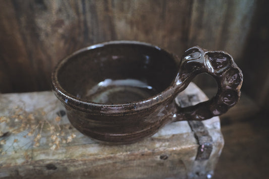 Carved Handle Mug