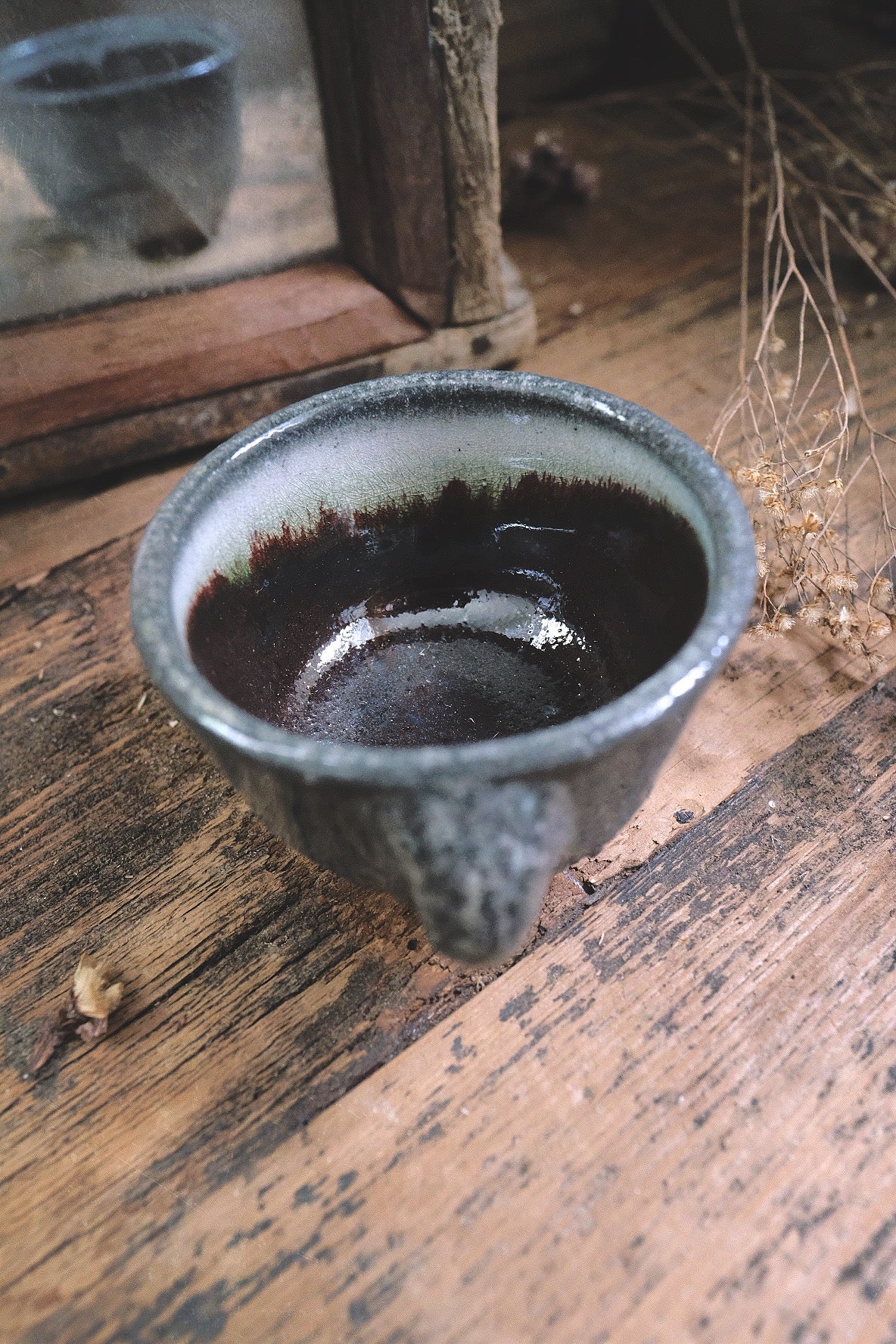 Gray Skull Tea Cup