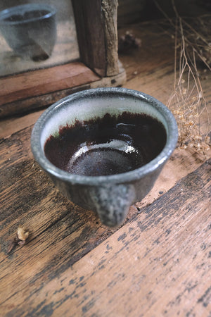 Gray Skull Tea Cup