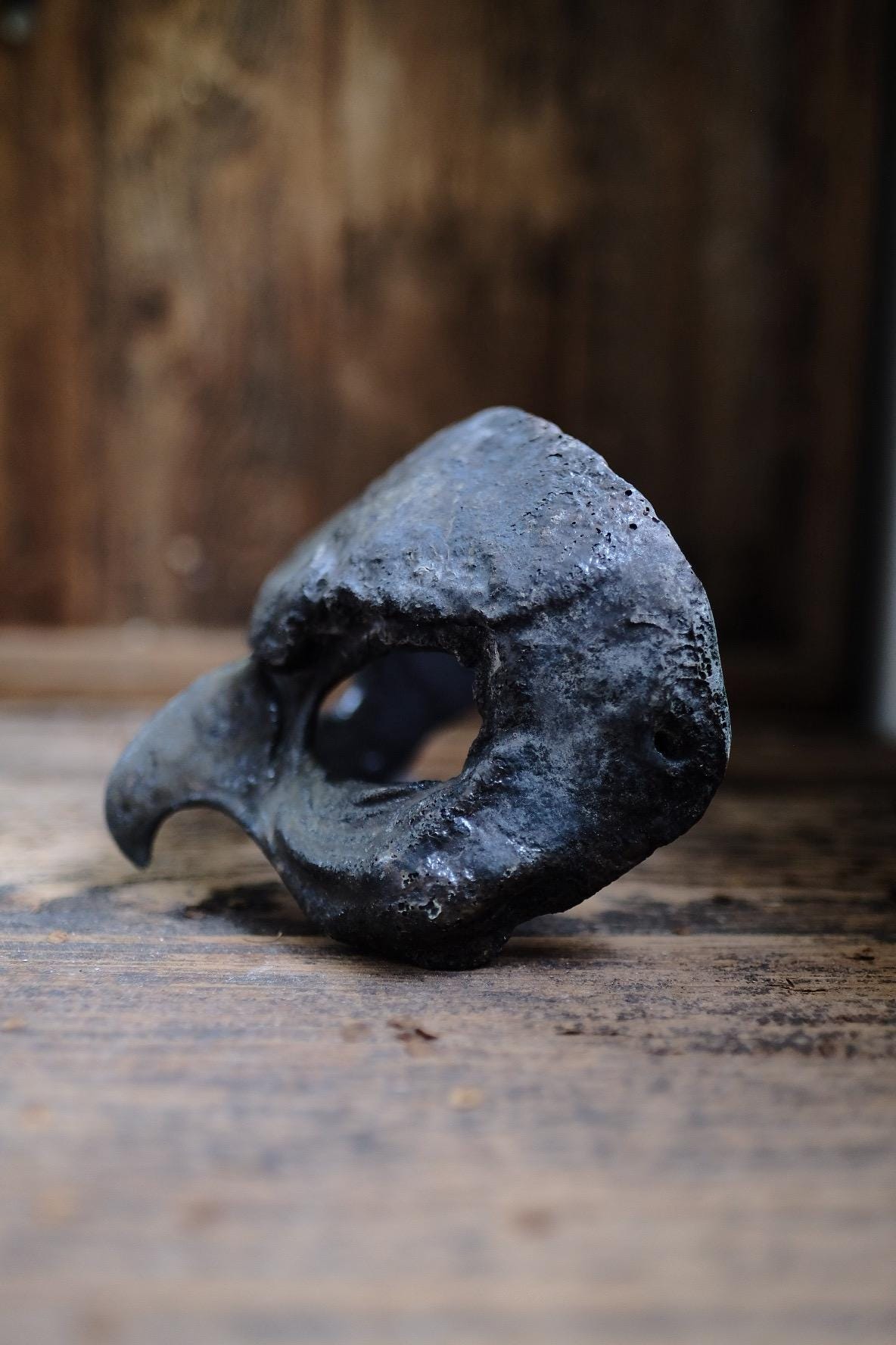 Woodfired Ceramic Bird Mask -  Ocean Seaweed